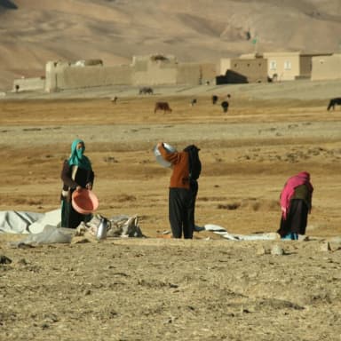 Women working in the Afghan countryside